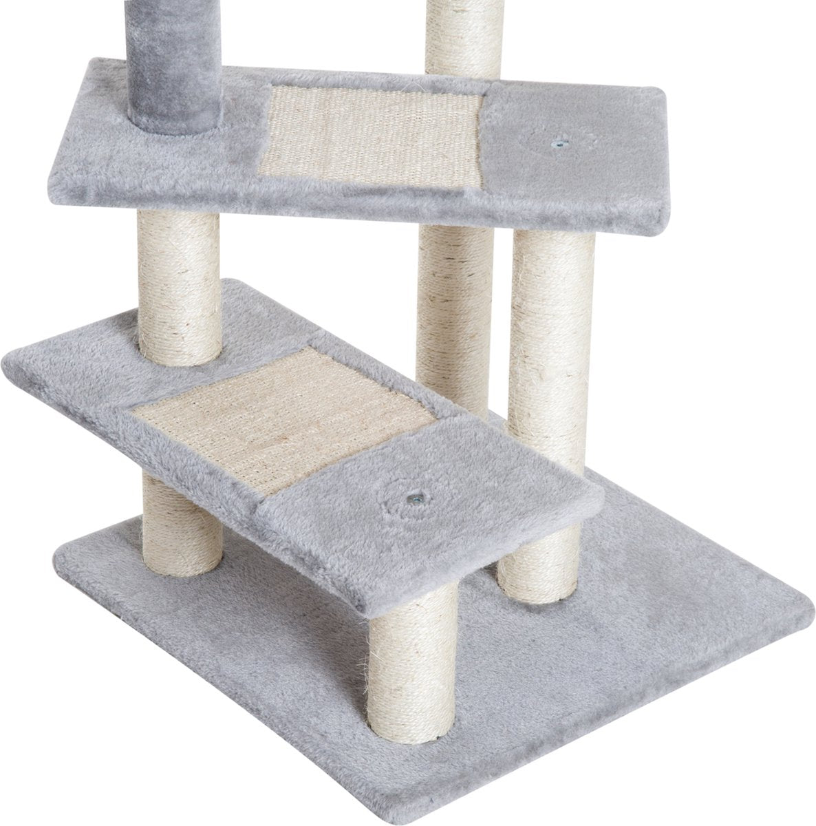  PawHut Klimboom 5 Lagen Kattenboom Speelboom Kattenkrabboom Trap Sisal Beige D30-183