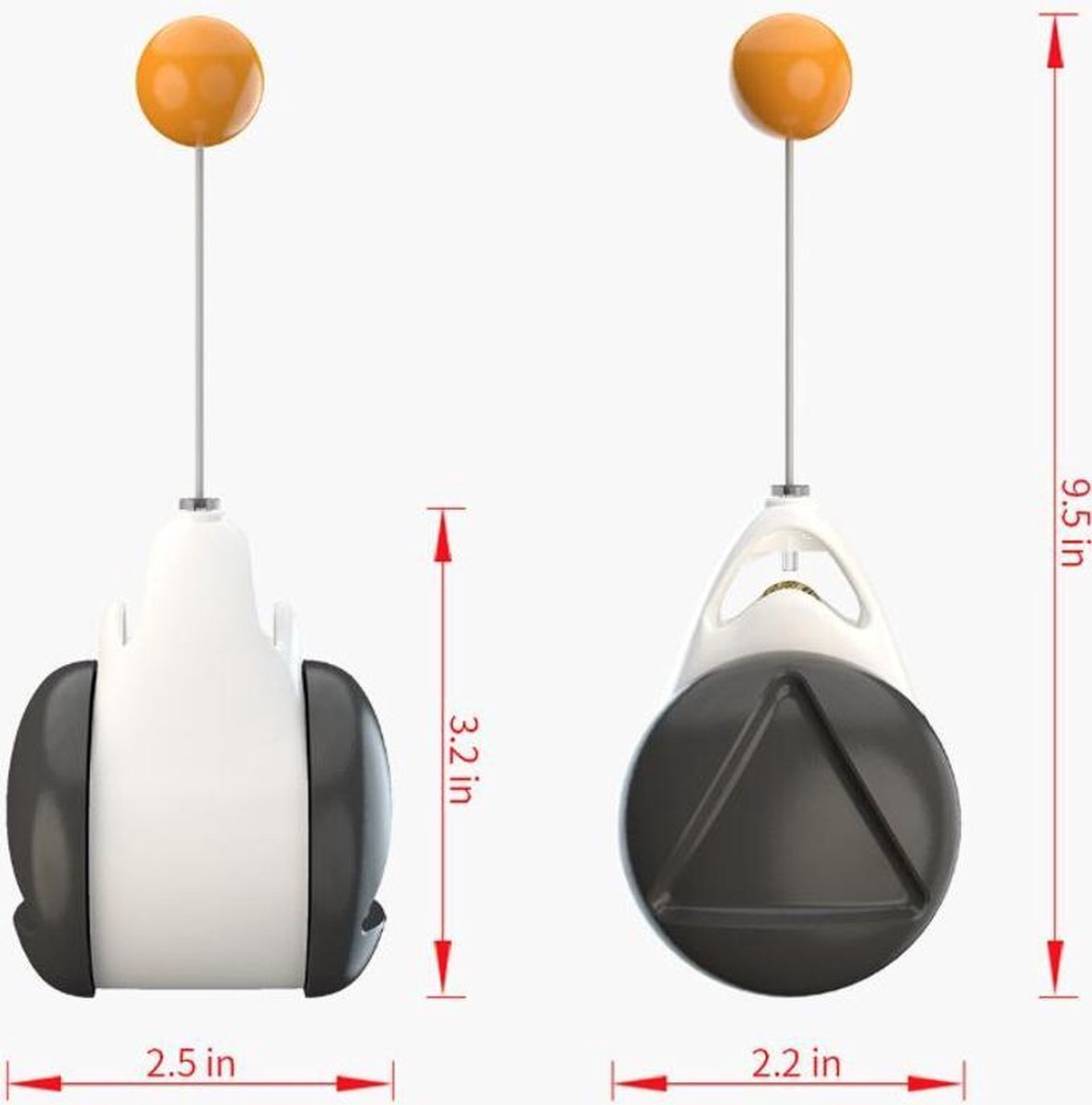  Balance Cat Toy - Katten Speelgoed - Intelligent - Draaiend Balletje Op Wielen - Balletje - Interactief Katten Speeltje - Kitten Bal