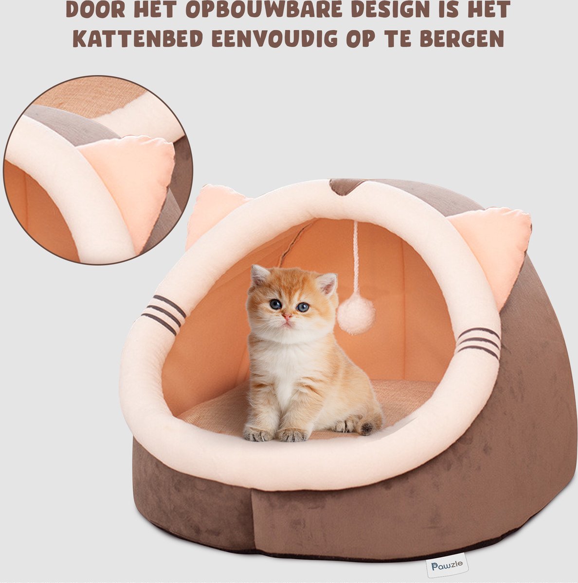  Kattenmand - Kattenhuis - Kattenbed - Kattenhangmat - Poezenmand - Kattenkussen - 40 Cm