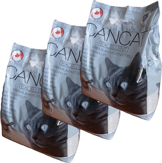  Cancat Excellent Kattenbakvulling 3x8kg Perfecte Klontvorming Met Babypoeder