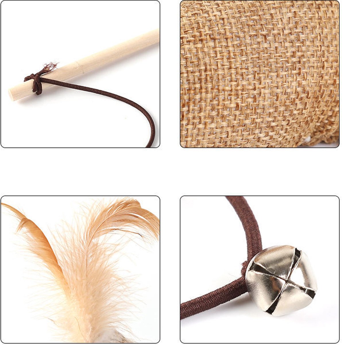 Kattenspeelgoed - Set Met 7 Kattenspeeltjes - Complete Set - Kattenhengel - Speelmuis