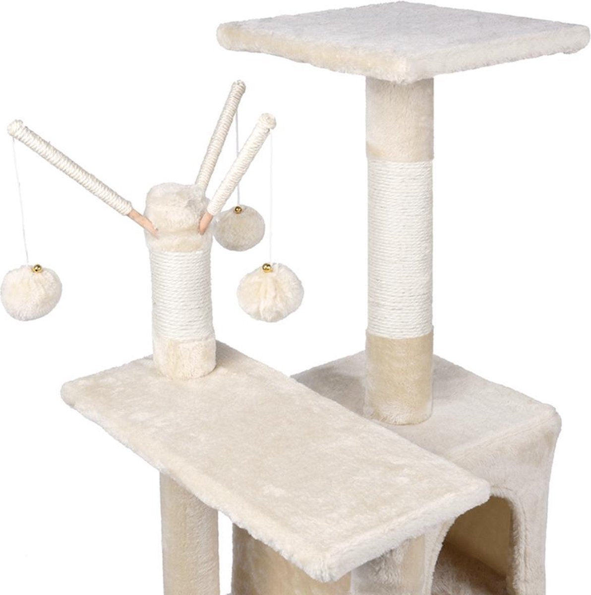Merkloos MC Star Krabpaal Voor Grote Katten Cat Tree - 55 X 50 X 121 Cm - Beige