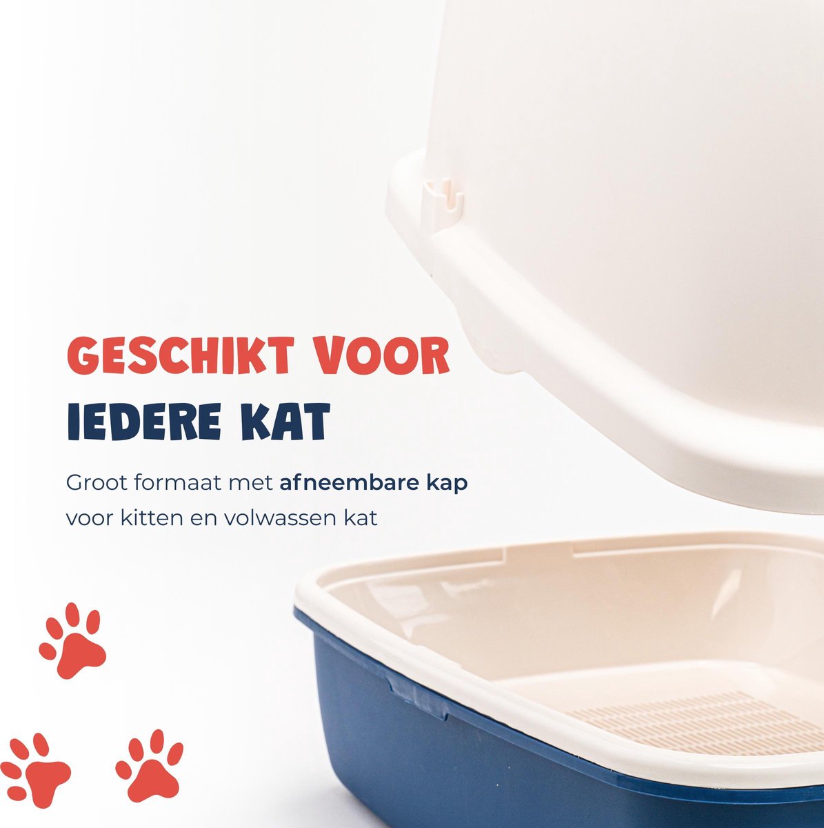  JC Pets Premium Kattenbak Systeem - Inclusief 2.5KG / 4L Kattenbakvulling - Zelfreinigend
