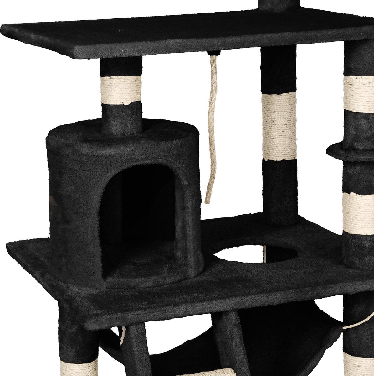  TecTake Stokely - Zwart - Krabpaal - 141 Cm