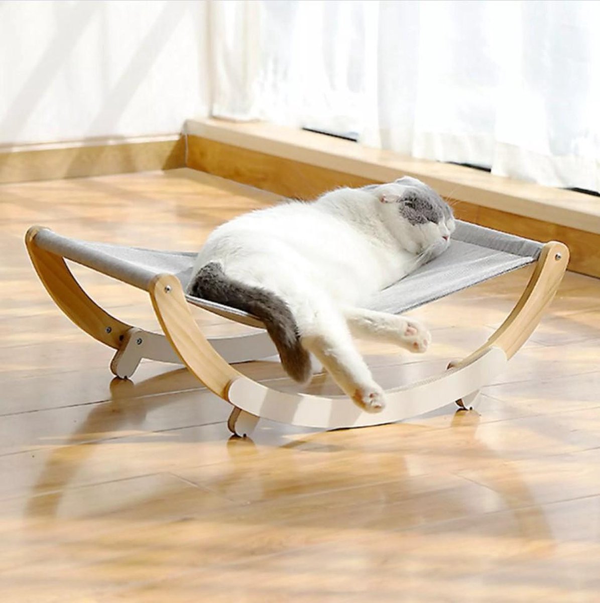 OEM 2 In 1 Multifunctionele Kat Hangmatten Bed Seat Stoel Schudbaar Ademend Anti Slip Kat Huis Thuis Lounger Stabiele Hout Shaker