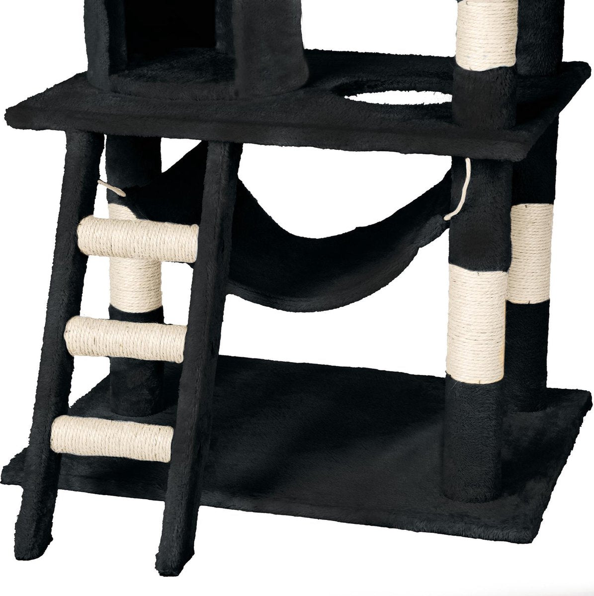  TecTake Stokely - Zwart - Krabpaal - 141 Cm
