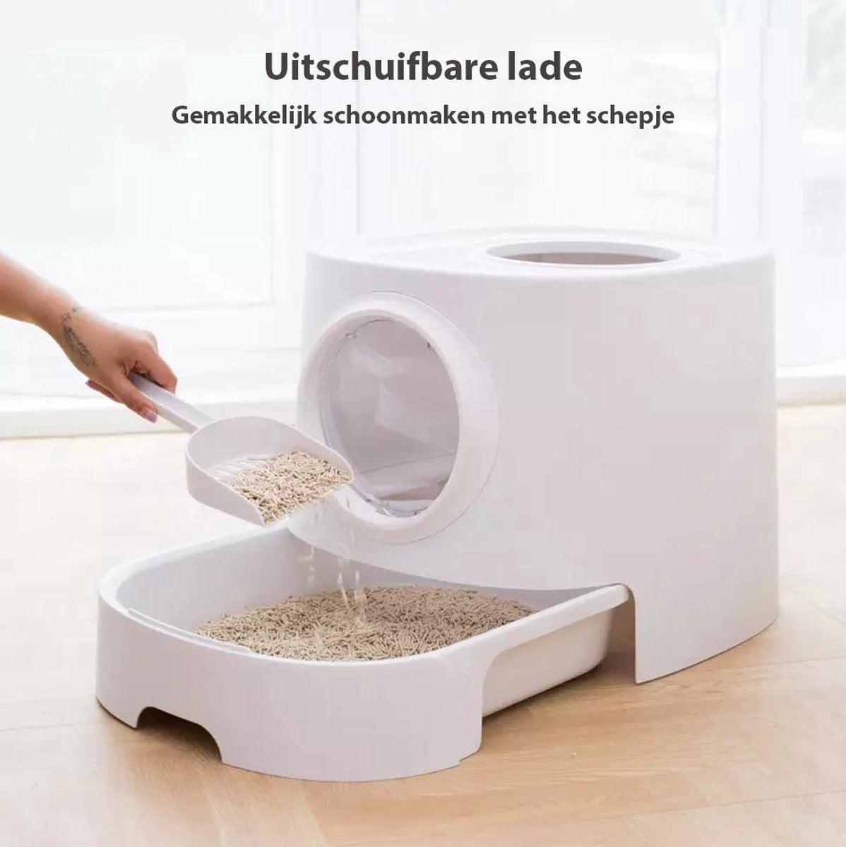  YA Products Kattenbak Space Series - Grote Kattenbak - Kattenbak Met Lade Inclusief Schep