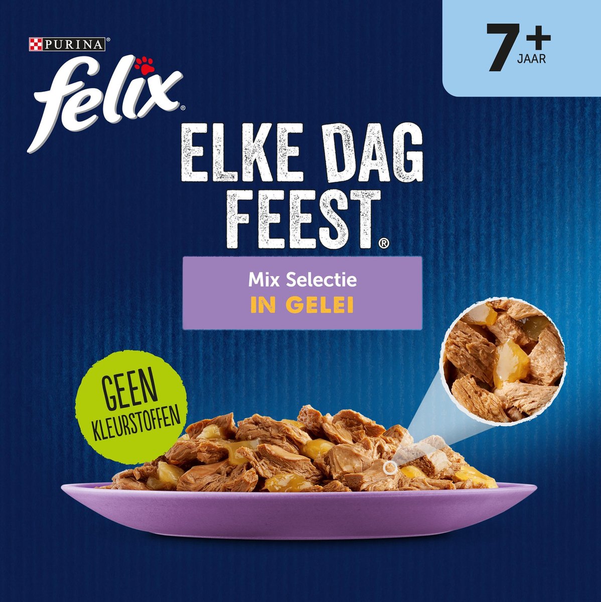  Felix Elke Dag Feest Mix Selectie In Gelei 7+ Senior - Katten Natvoer - 48 X 85g