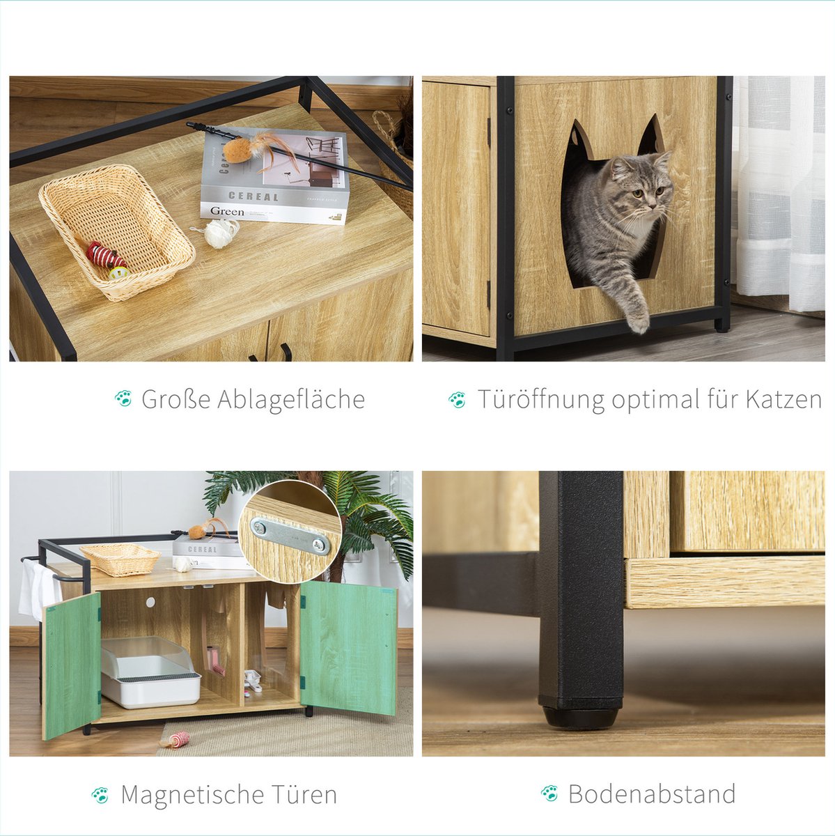  PawHut Katzentoilett Mit Griff D31-053