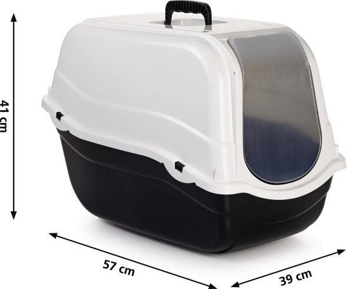  Beeztees Romeo - Kattenbak - Zwart/Wit - 57x39x41 Cm
