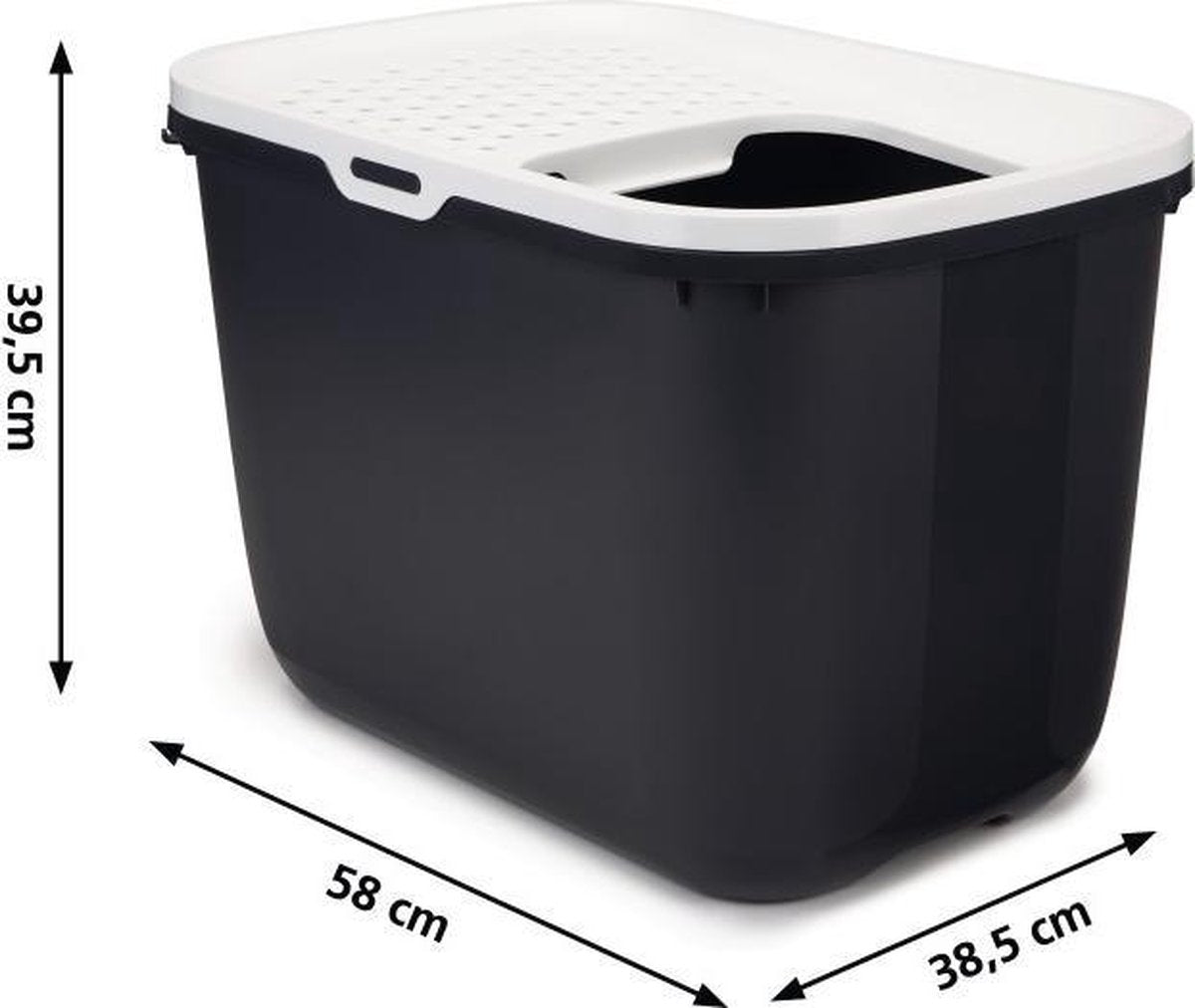  Savic Hop In - Kattenbak - Grijs - 58,5 X 39 X 39,5 Cm