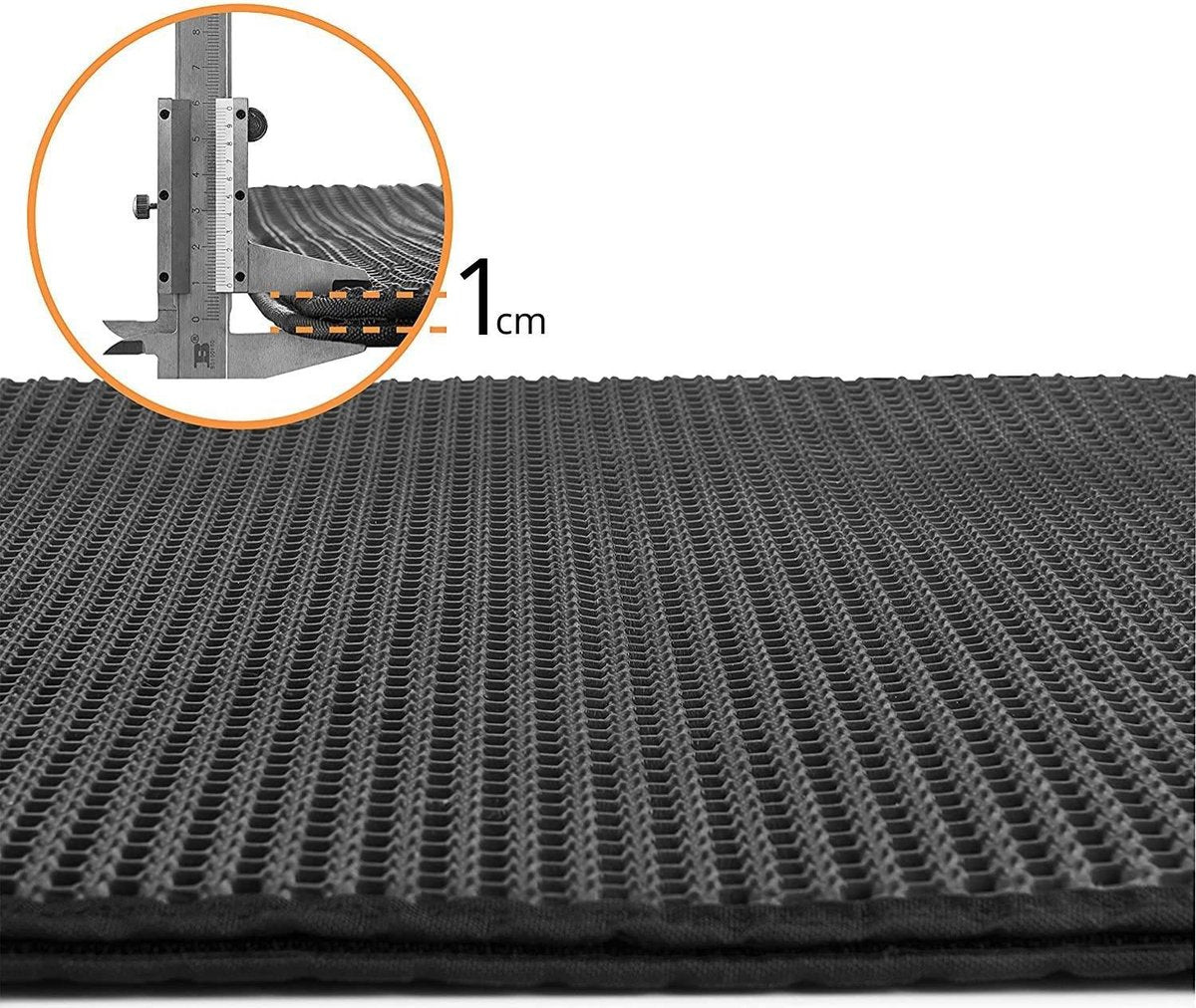  Behave Kattenbakmat - Dubbele Laag - Honingraatdesign - Waterdicht - Katten Grit Opvanger - Schoonloopmat - Kattenbak Mat - Zwart - 45*60 Cm
