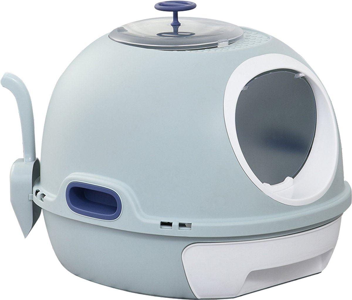  PawHut Kattentoilet Kattenbak Dakraam Bodembak Schep Draagbaar PP ABS D31-012