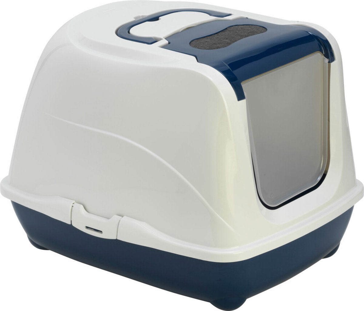  Moderna - Kattenbak - Flip Cat Jumbo - Donkerblauw/wit - 41,0x43,9x57,6 Cm