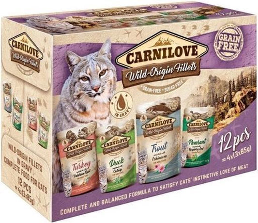  Carnilove Cat Pouch Multipack 12 Keer 85 Gram - Kat