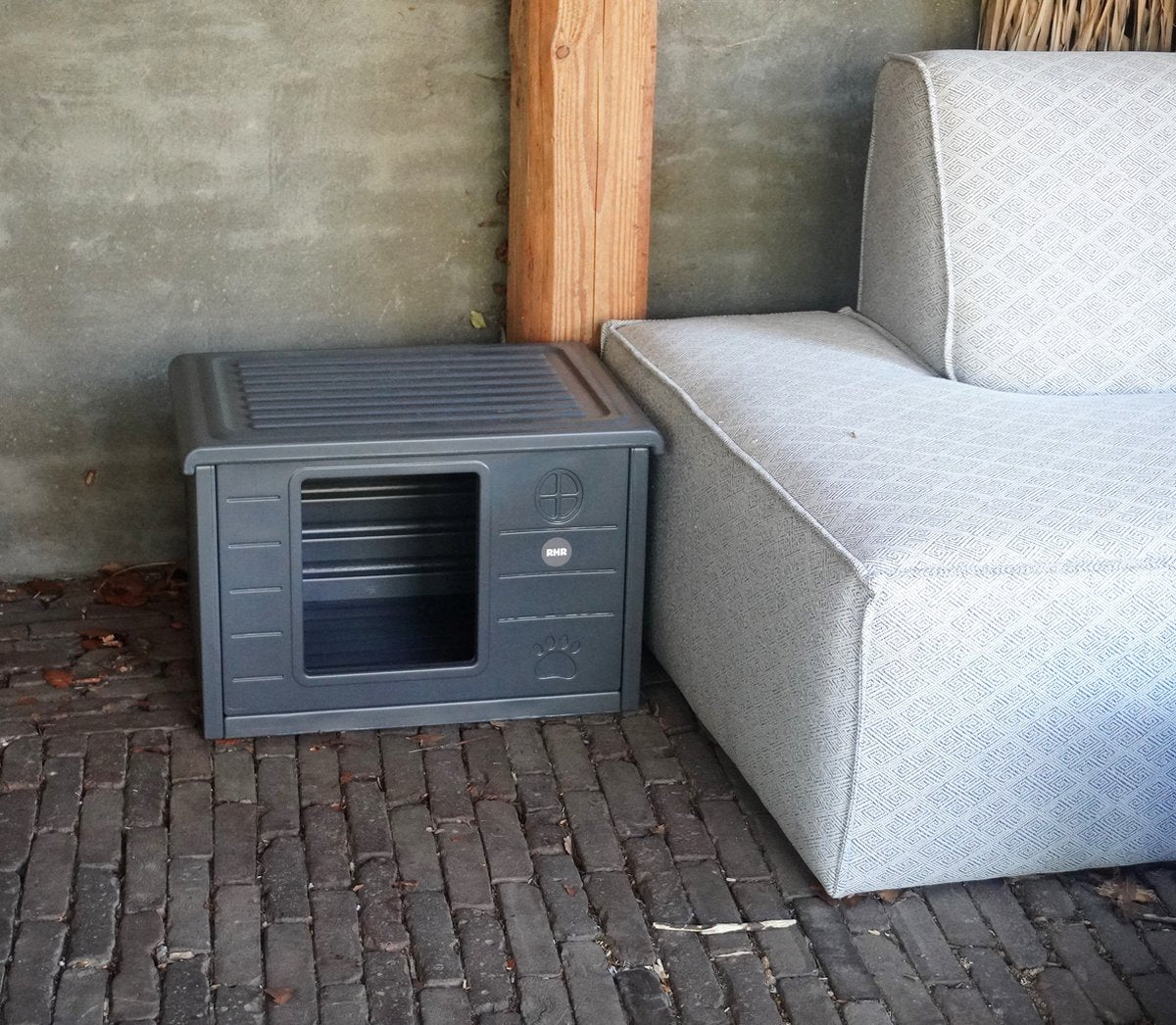  RHRQuality Kattenhuis Voor Binnen En Buiten Kattenhok Villa De Luxe Grijs