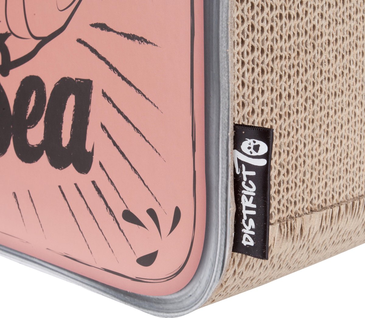  District 70 SARDINE - Design Katten Krabmeubel Van Gerecycled Karton - Zwart, Wit Of Perzik - Afmeting 60x30x30 Cm - Perzik