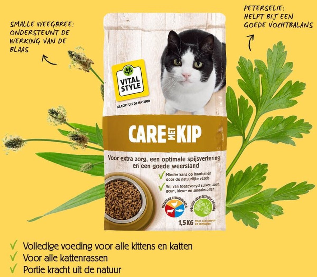  VITALstyle CARE Met Kip - Kattenbrokken - 10 Kg