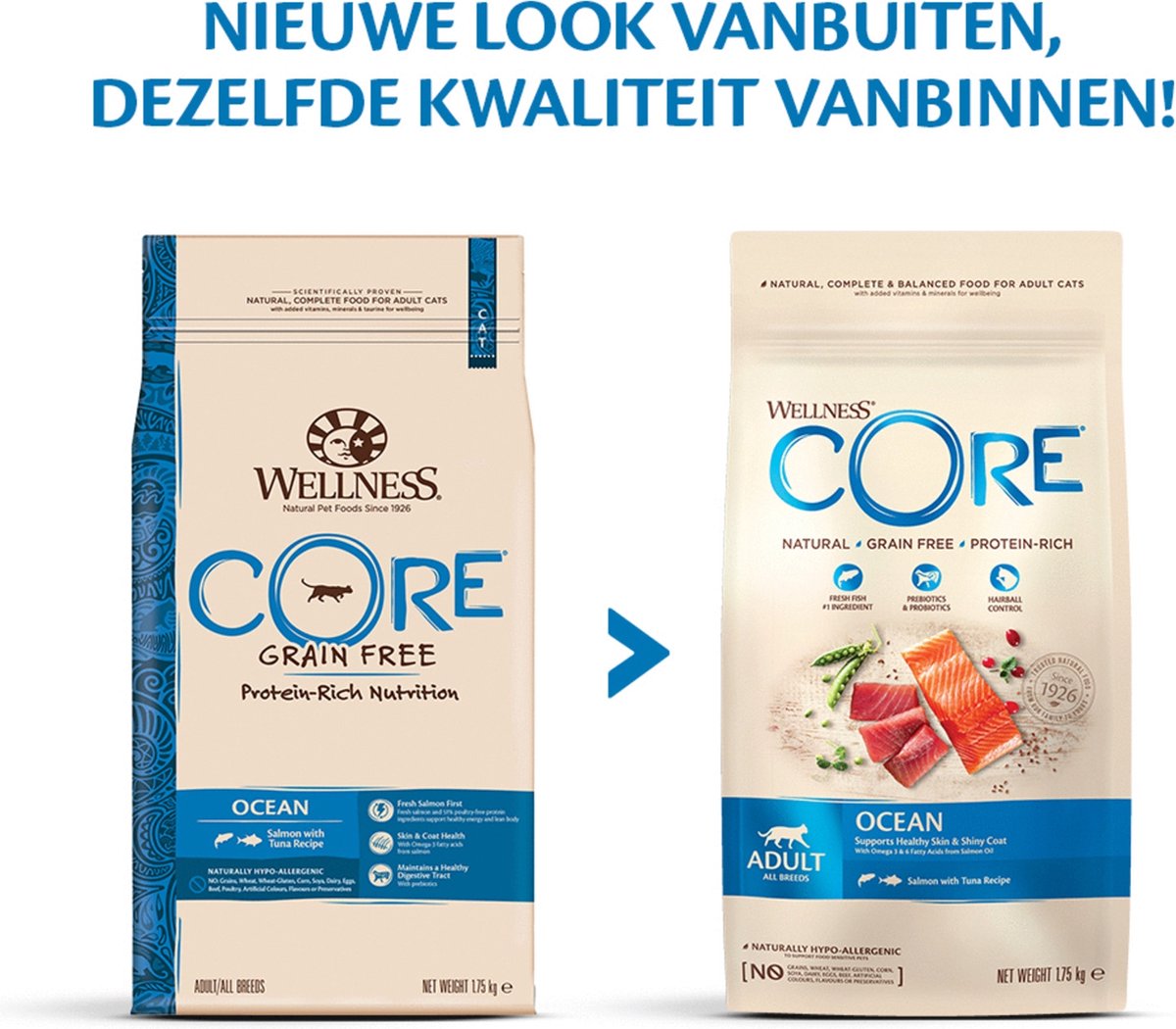  Wellness Core Grain Free Cat Ocean Zalm &amp; Tonijn - Kattenvoer - 1.75 Kg