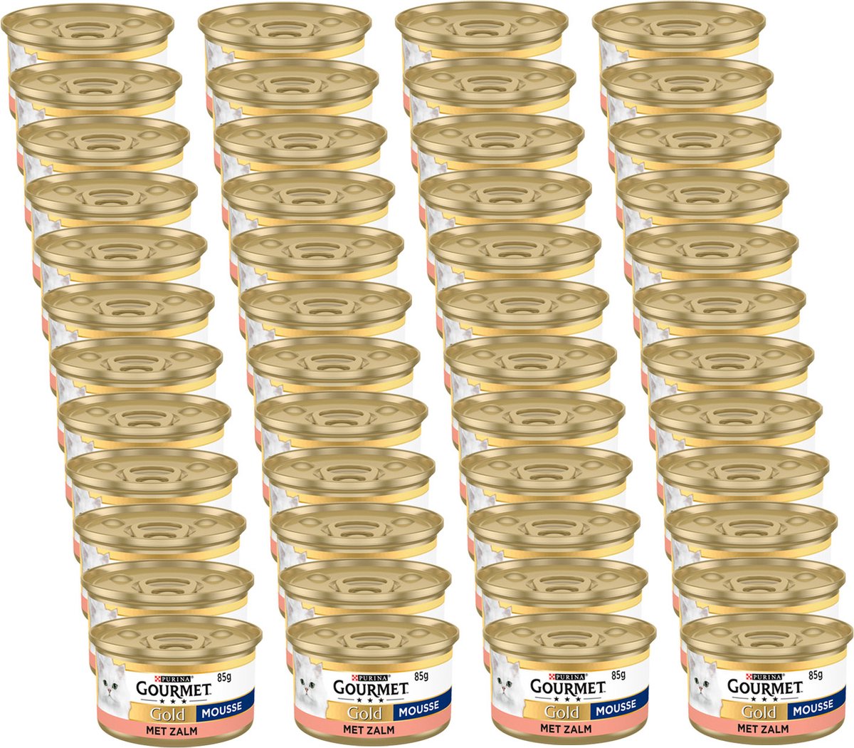  Gourmet Gold Mousse 85 G - Kattenvoer - 48 X Zalm