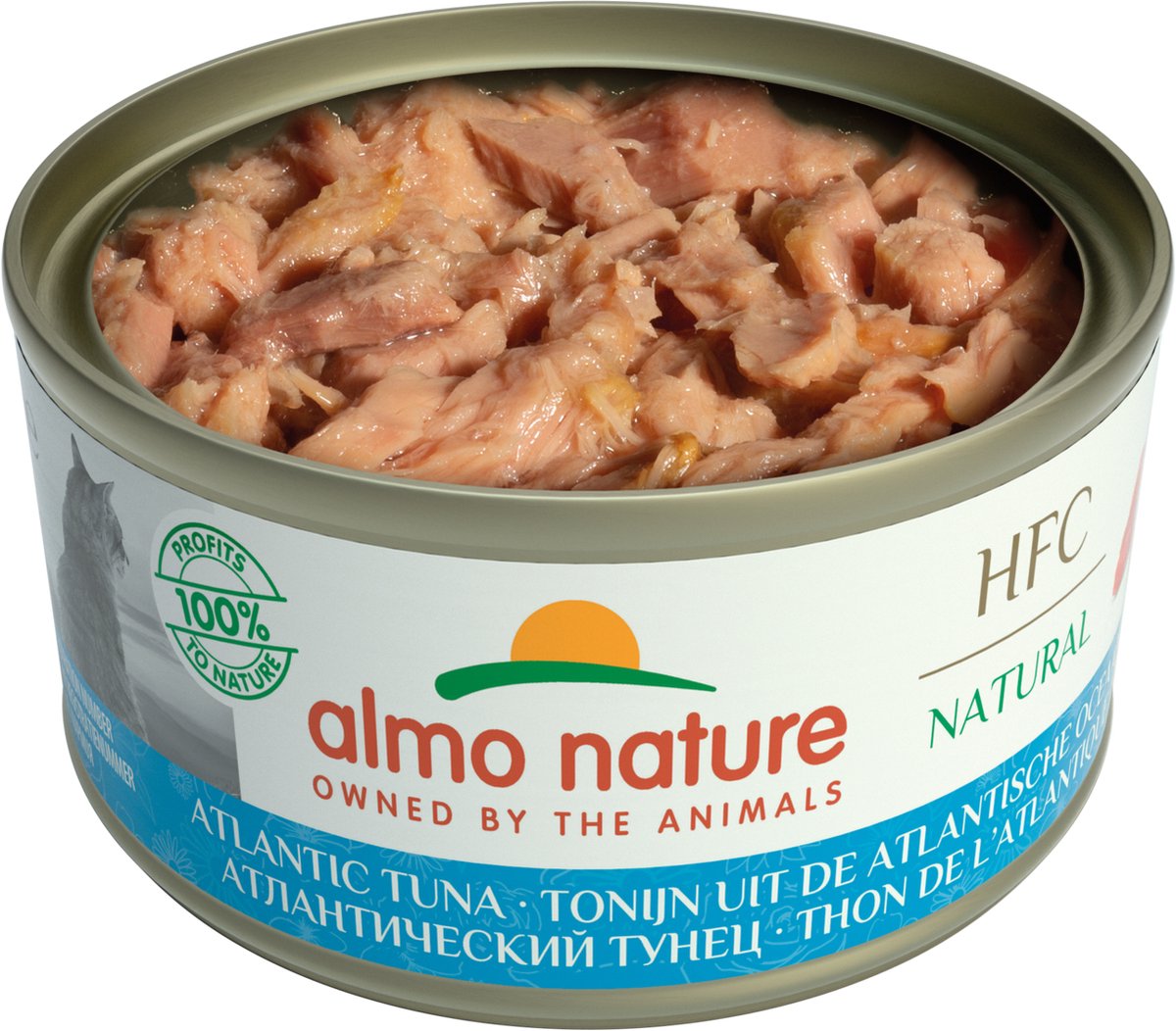  Almo Nature Natvoer Voor Katten - HFC Natural - 24 X 70g - Kip En Tonijn - 24 X 70 Gram