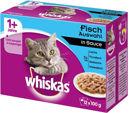 Whiskas 48x85g Ragout Vis - Zalm, Tonijn, Witte Vis