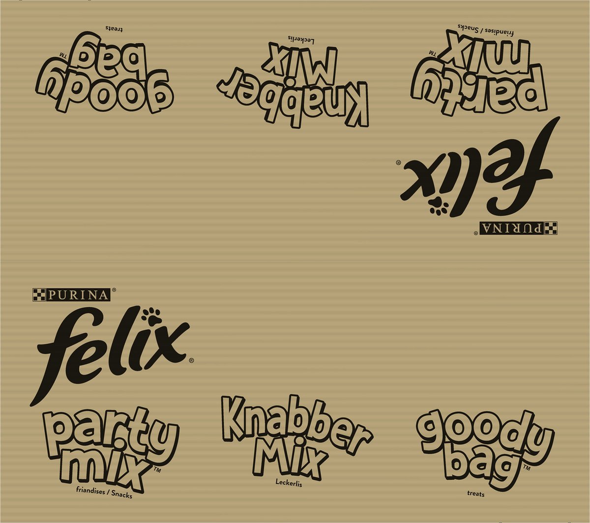  Felix Cat Snacks Party Mix - Kattensnacks Original En Seaside - 16 X 60g