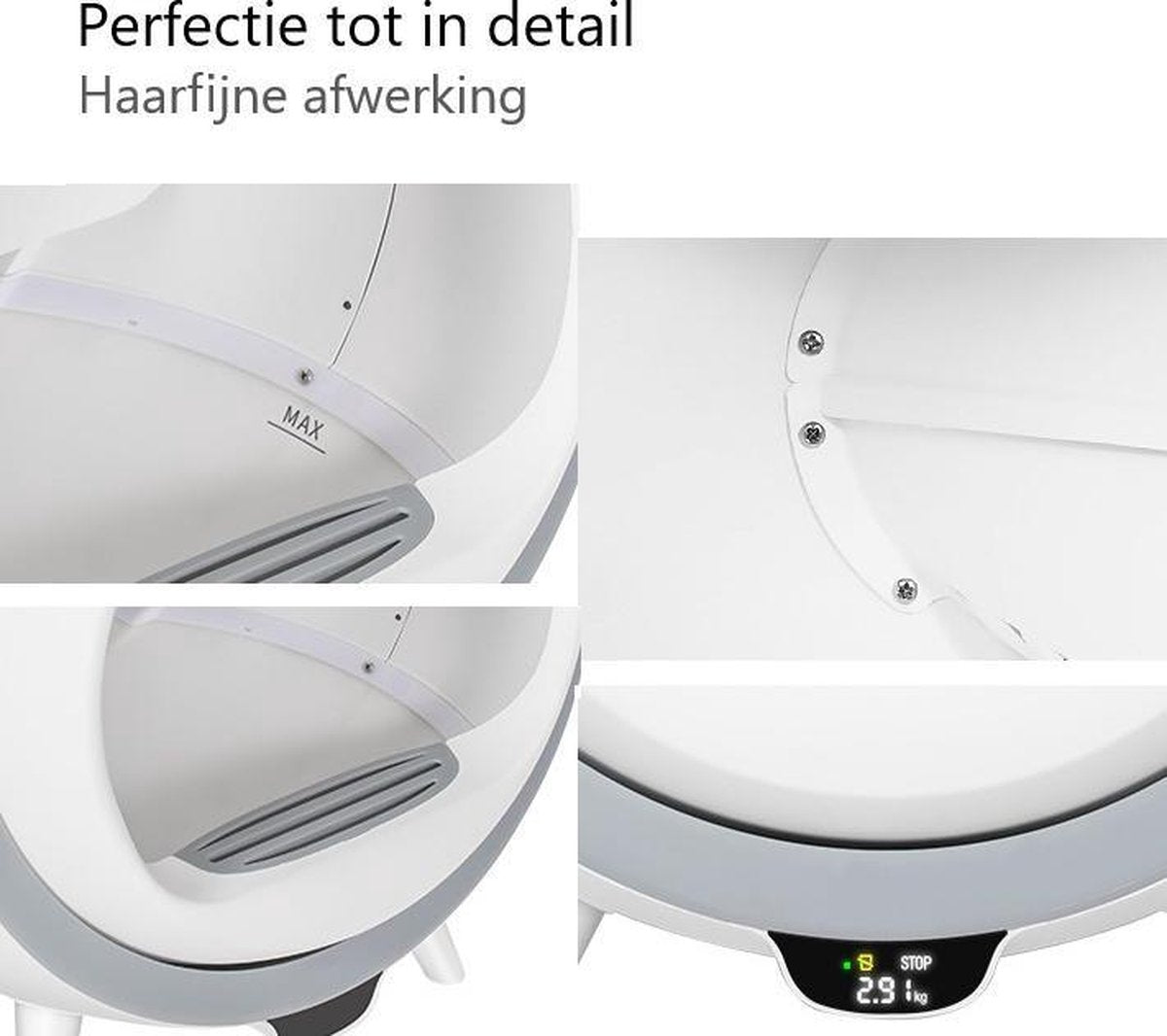 Merkloos Premium Kattenbak - Automatische - Zelfreinigende - Elektrische Kattenbak - Design Kattenbak