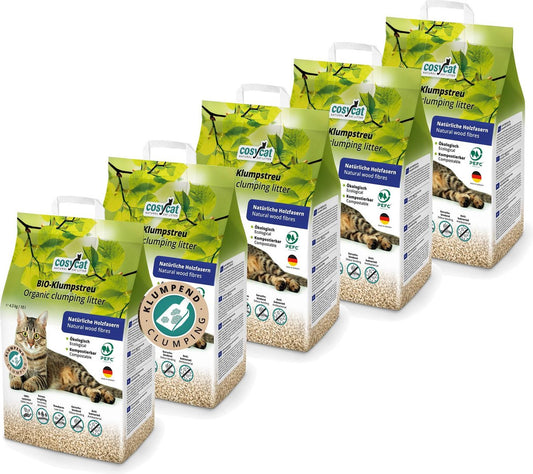  Cosycat Biologische Kattenbakvulling Klontvormend - Natuurlijke Houtvezels - 50L