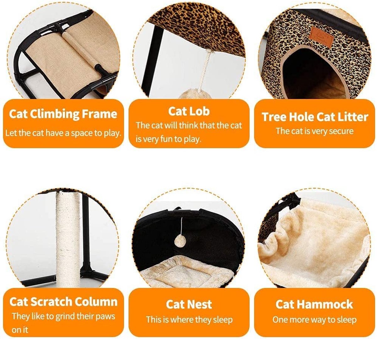  Exxen Kattenboom Kat Klimtoren Kat Krabpaal Toren Voor Grote Kleine Katten Kitten Condo Met Hangmat Bed