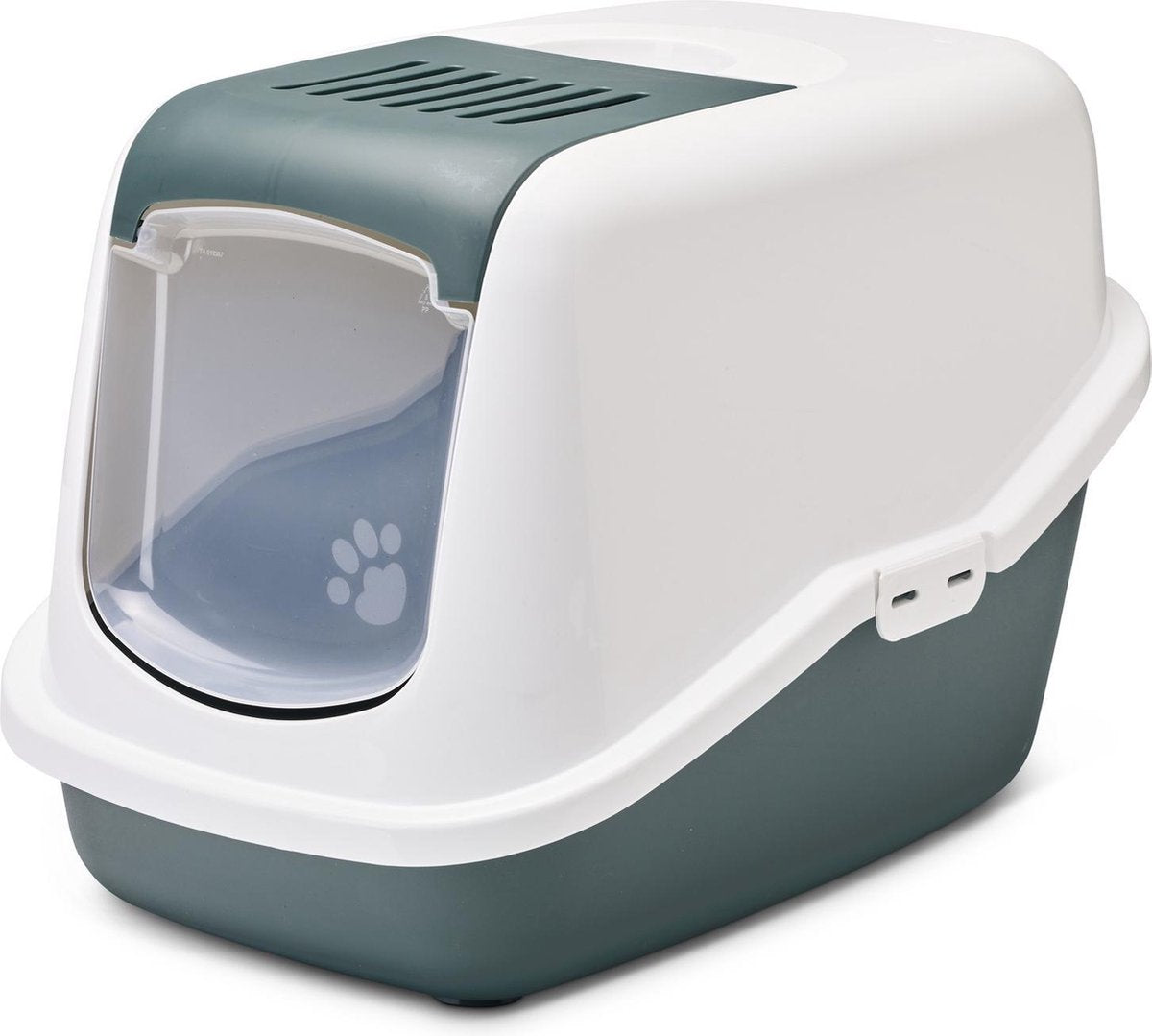  Savic Kattentoilet Nestor Nordic 56x39x38.5 Cm - Kattenbak - Groen&amp;Wit