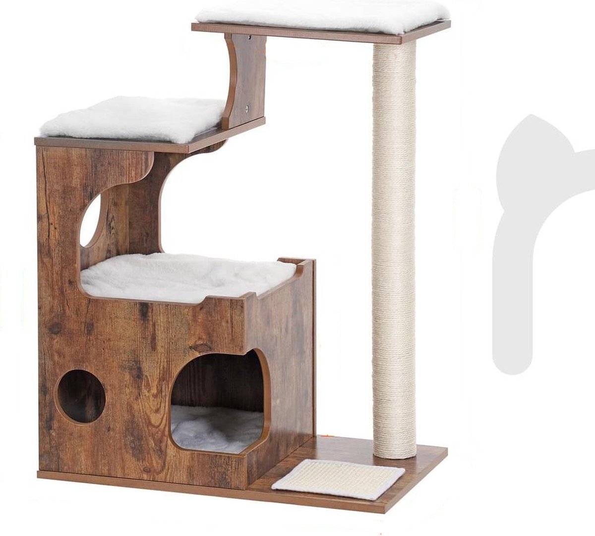  Luxe Krabpaal - Hout - Bruin - 88cm