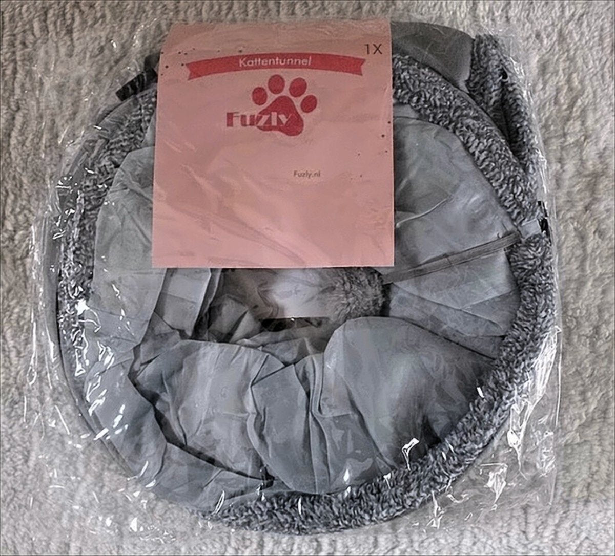  Fuzly Kattentunnel - Speeltunnel - Antraciet - Extra Stevig - Suede - 130cm X 30cm - Large
