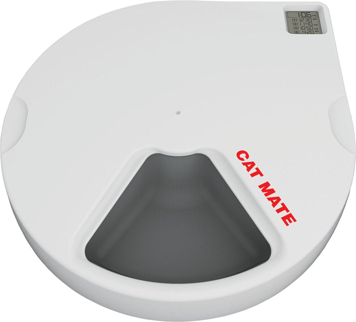  Cat Mate C500 - Automatische Voerbak – Voerbak – Voerautomaat - Voerbak Kat – Voerbak Hond - Voerbak Met Timer - Voerautomaat Kat - Voerautomaat Hond – Automatisch- Wit