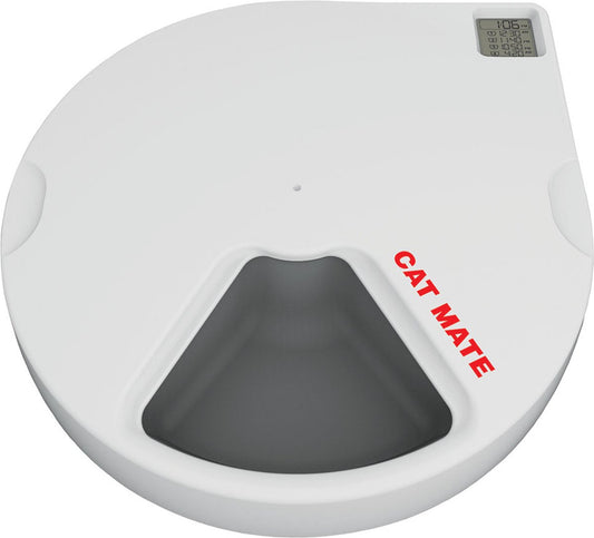  Cat Mate C500 - Automatische Voerbak – Voerbak – Voerautomaat - Voerbak Kat – Voerbak Hond - Voerbak Met Timer - Voerautomaat Kat - Voerautomaat Hond – Automatisch- Wit