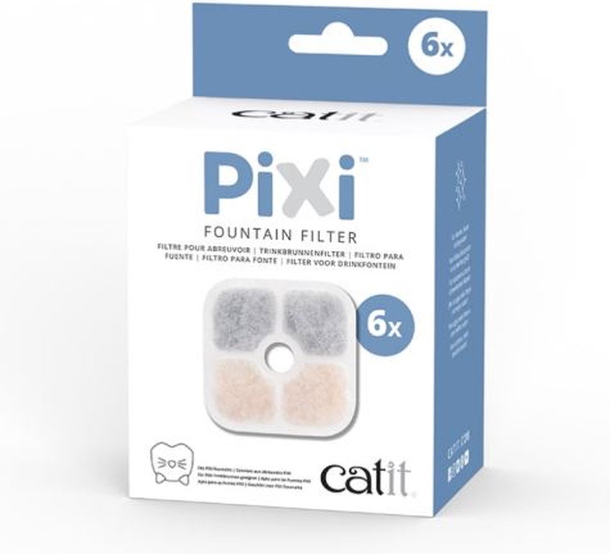  Catit Pixi Fountain Filter Cartridge - Kattendrinkbak - 6 Stuks