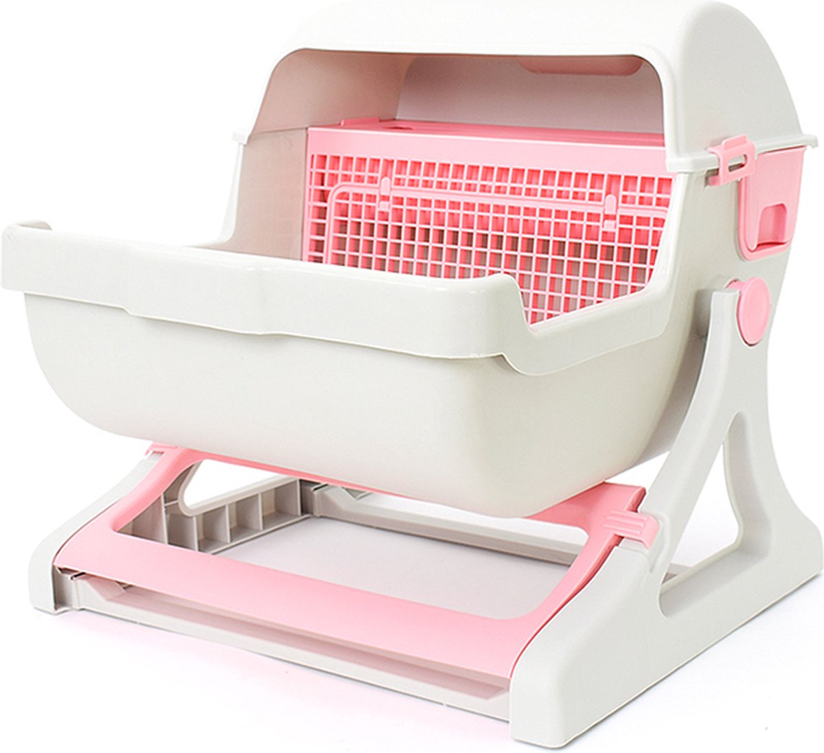  Eyzo Zelfreinigende Kattenbak Roze - 50x50x46 Cm - Toilet Voor Katten