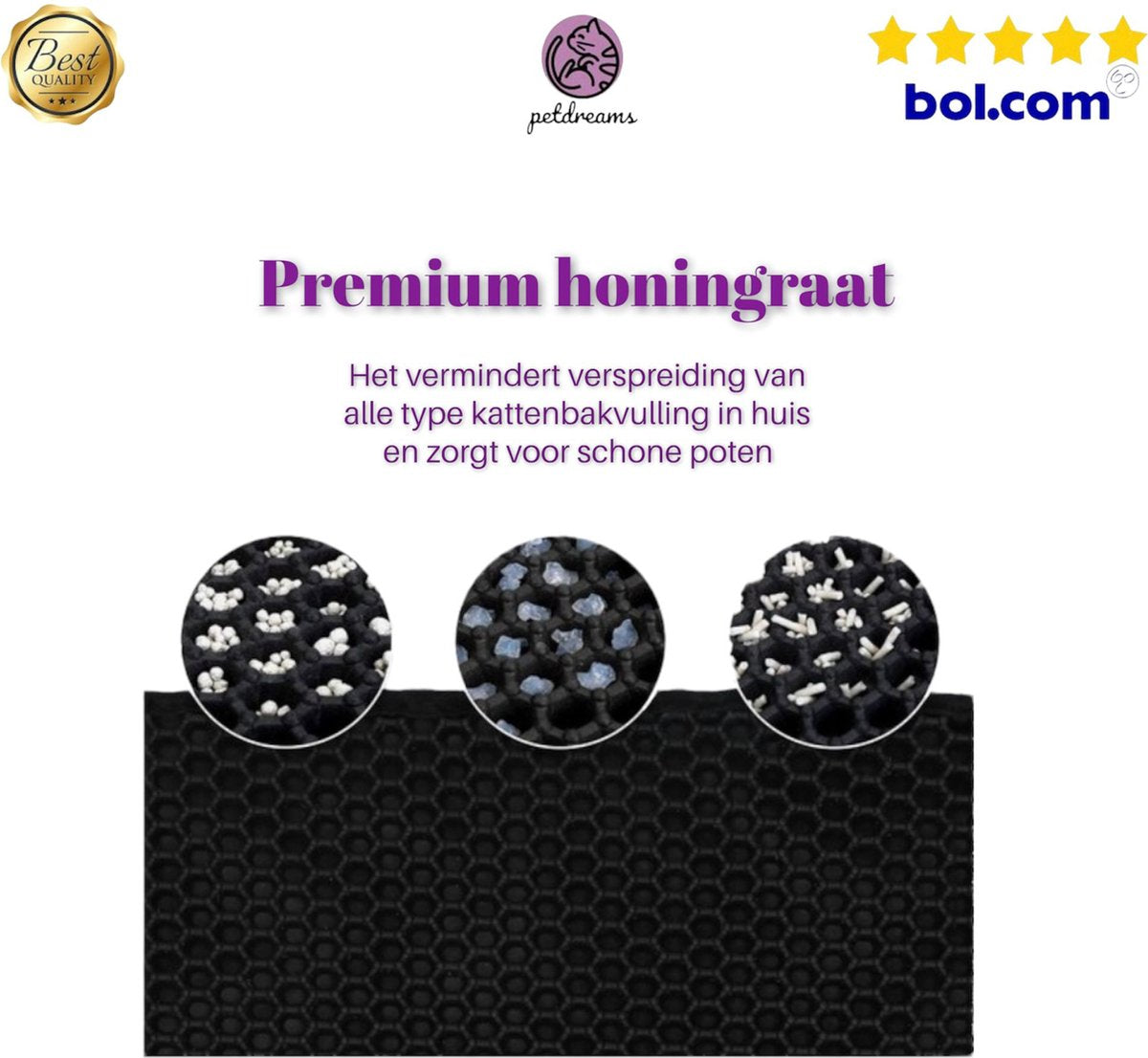  Professionele Kattenbakmat + Cadeau – Schoonloopmat Kattenbak – Katten Grit Opvanger – Dubbele Waterdichte Laag – Uitloopmat Kattenbak – Kattenverzorging – Kattenbak Accessoires - Gritmat – Kat Benodigdheden
