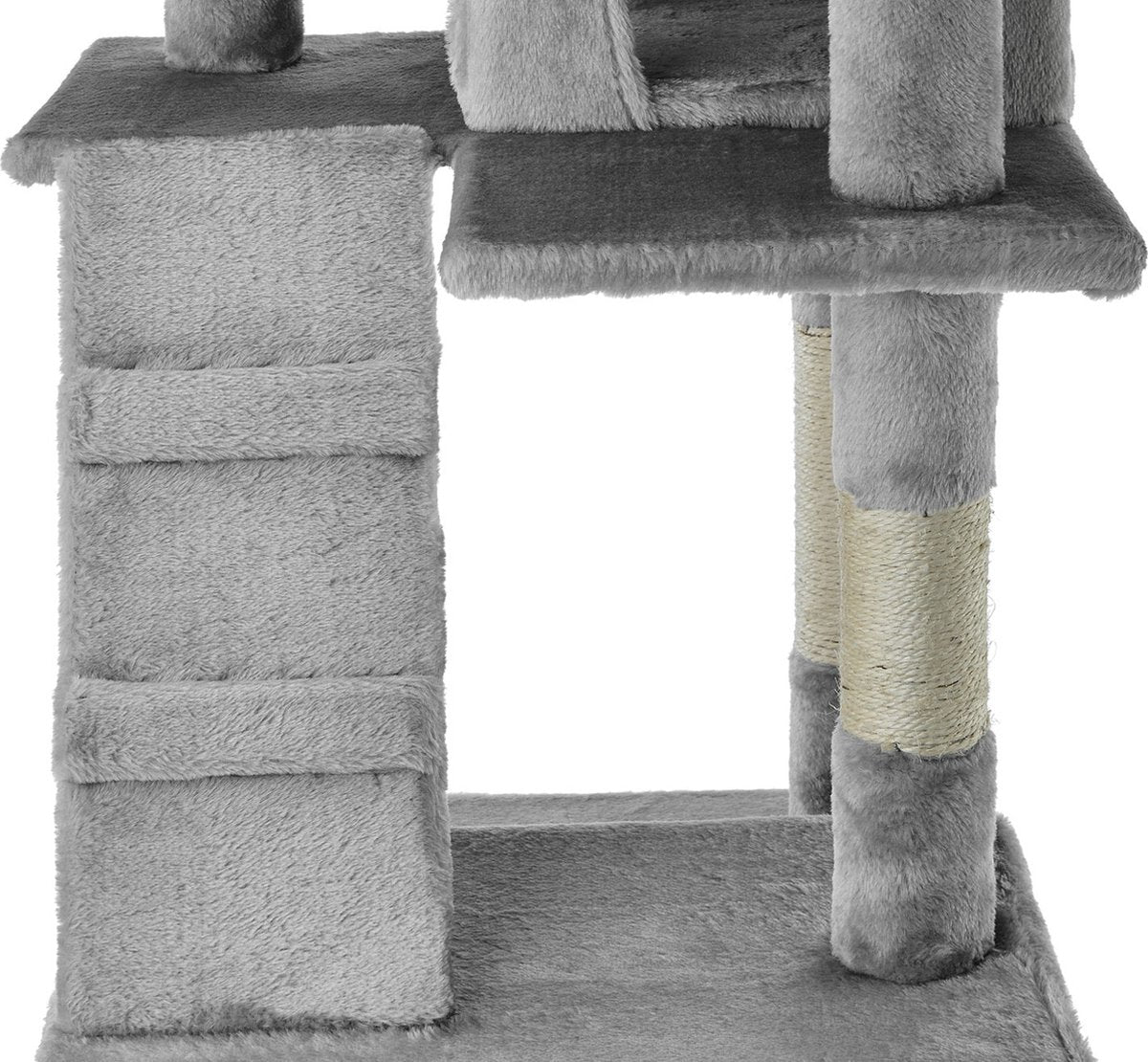  Krabpaal XXL Voor Kat -170 Cm -Grijs - Kattenboom Voor Grote Katten - Kattenhuis Van Sisal - XXL Klimpaal Voor Meerdere Katten