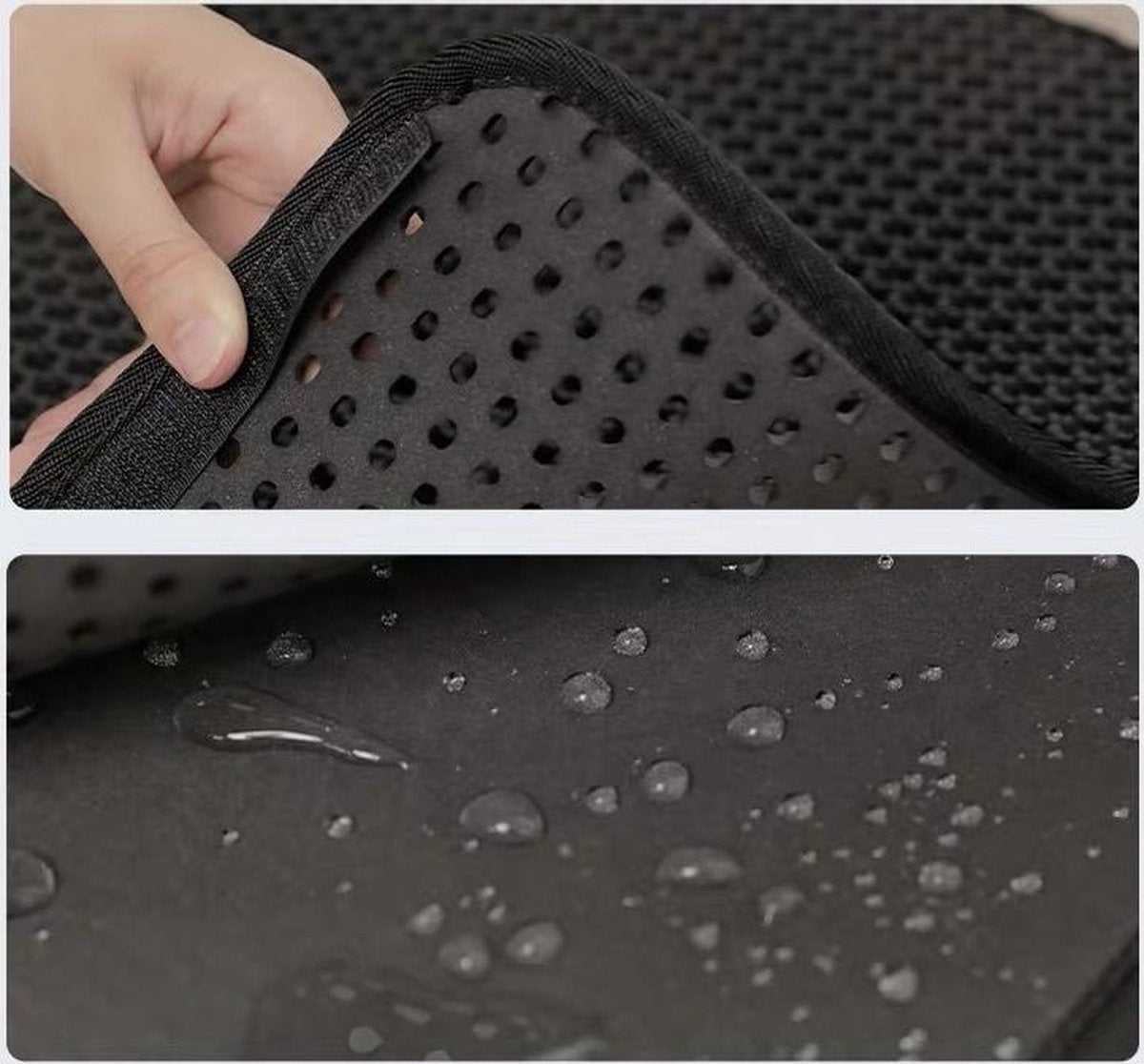  Nixnix - Kattenbakmat - 40 X 50 Cm - Waterdicht - Dubbele Laag - Honingraatstructuur - Uitloopmat - Placemat Kat - Schoonloopmat Kattenbak - Kattenbak Accessoires - Katten Grit Opvanger - Katten Mat