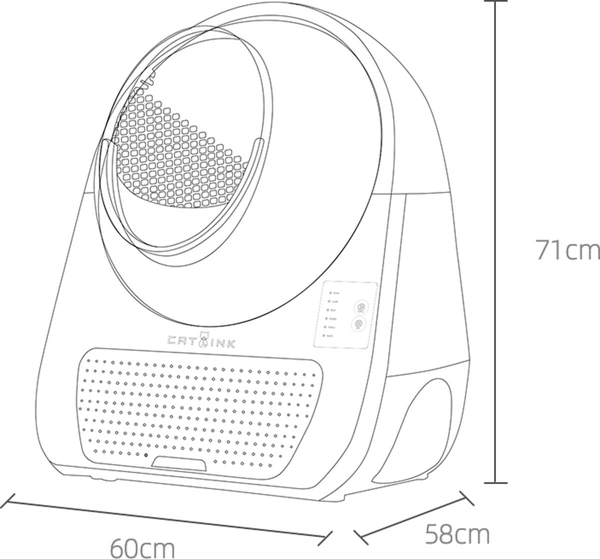  Catlink Smart Litter Box - Scooper Young - Zelfreinigende Kattenbak Zonder Wifi - Kleur Grijs
