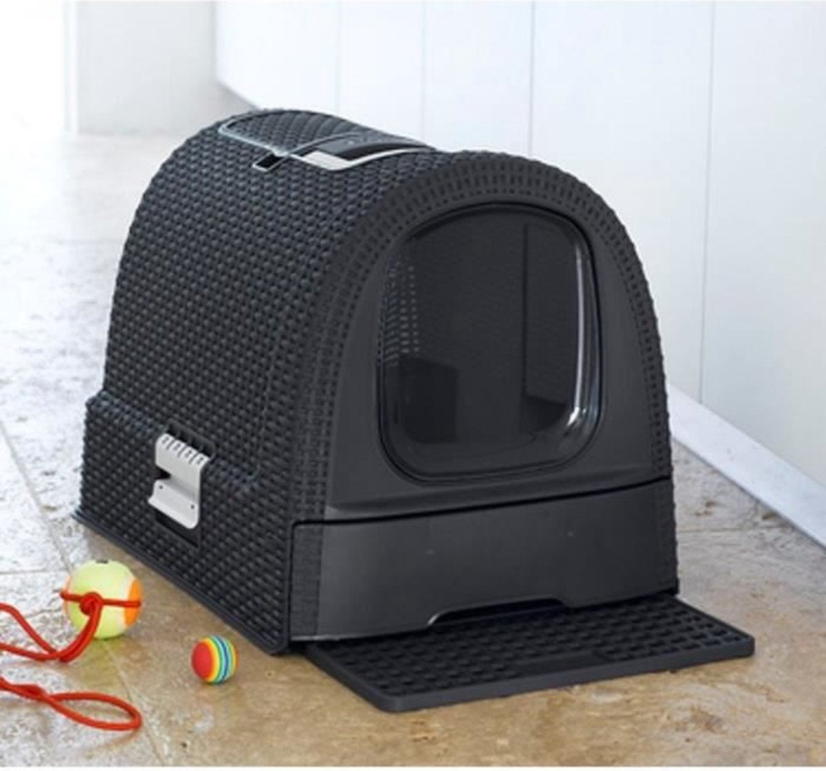  Curver Kattenbak - Antraciet - 51 X 38,5 X 39,5 Cm