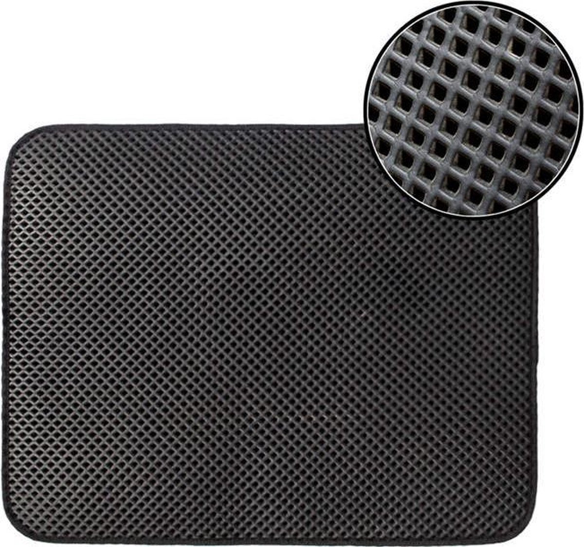 Merkloos Kattenbakmat - Grit Opvanger - 45 X 60 - Waterdicht - Kattenmat Met Filter - Kattenbak Accessoires - Kat Benodigheden - Cat Litter Mat - Dubbele Laag