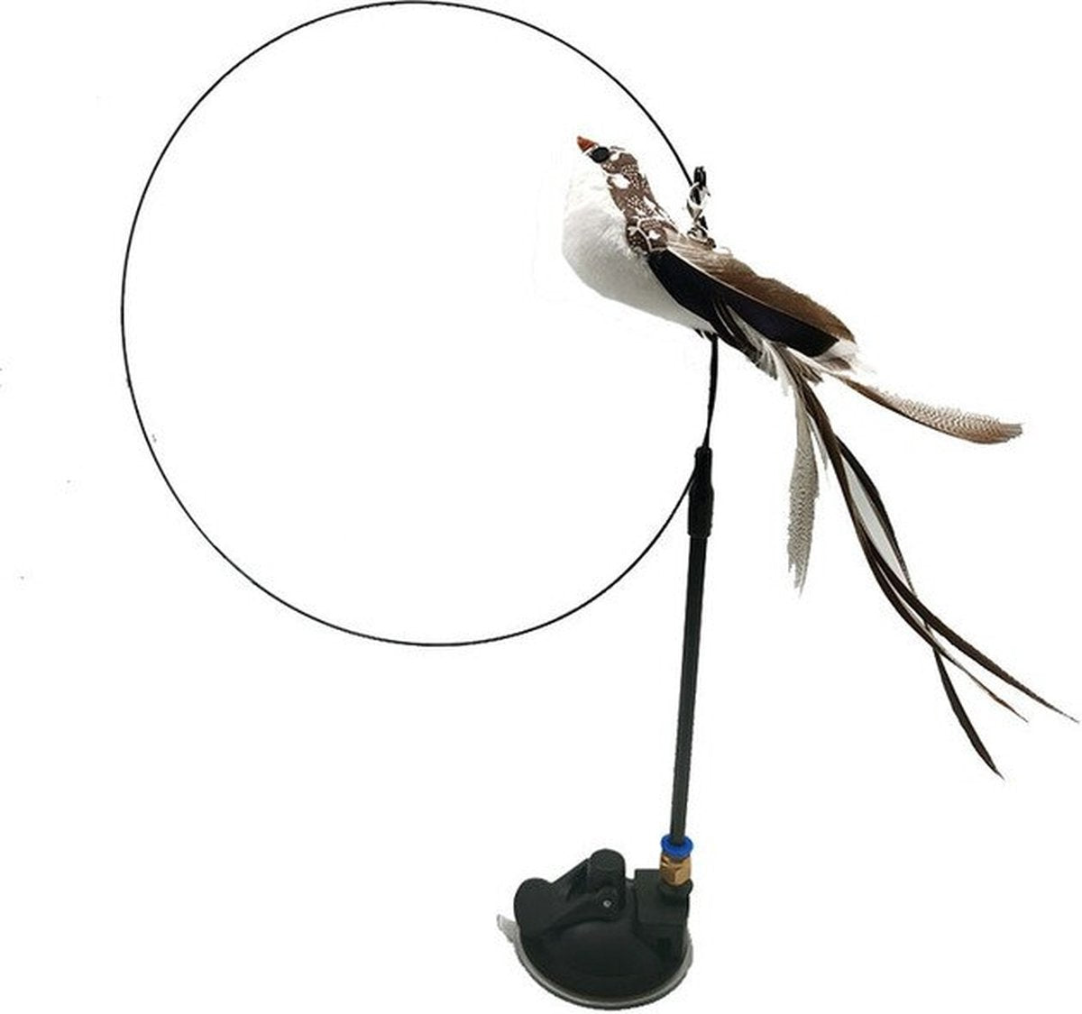  Kattenspeelgoed - Simulatie Vogel - Interactieve Grappige Kattenspeeltjes - Kattenhengel Met Zuignap + 4 Vogels + Een Kattenhengel GRATIS