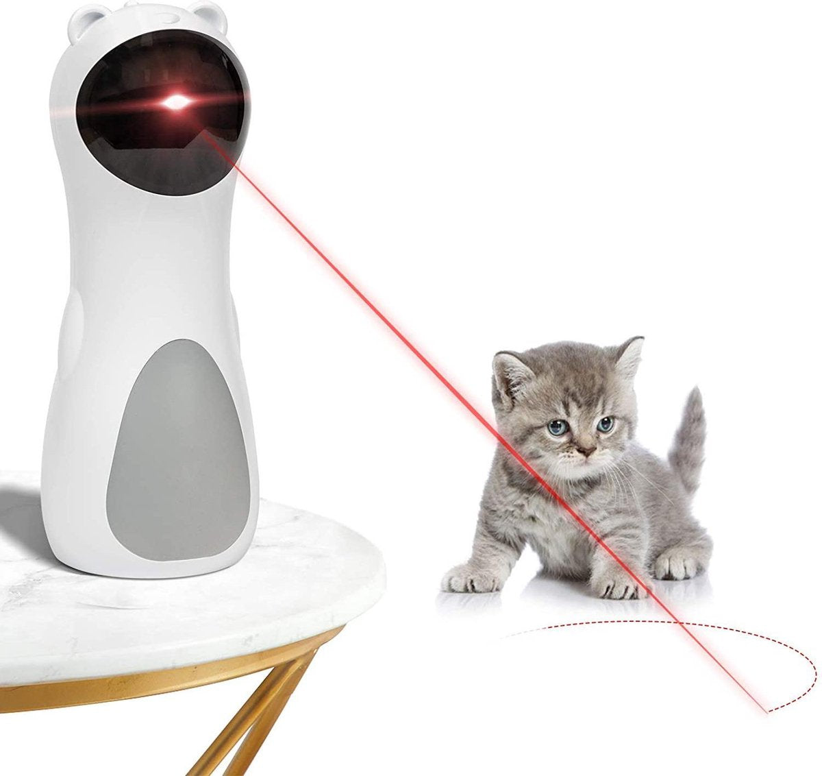  PetPetrol Automatisch Kattenspeeltje – Laser – Kattenlaser - Intelligent Interactief Voor Katten – Laser Kat – 9 Verschillende Standen – Incl. Oplaadkabel – Geruisloze Motor