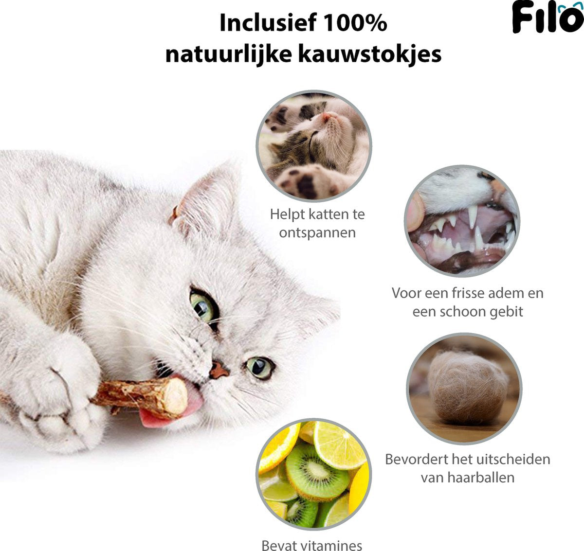  Filo Kattenspeelgoed Set 30 Stuks - Kattenspeeltje Kattentunnel - Kattenhengel - Kattenveertjes - Vis Met Kattenkruid - Kattenspeeltjes Intelligentie Kitten - Interactief Speelgoed Katten - Poezen Speeltjes