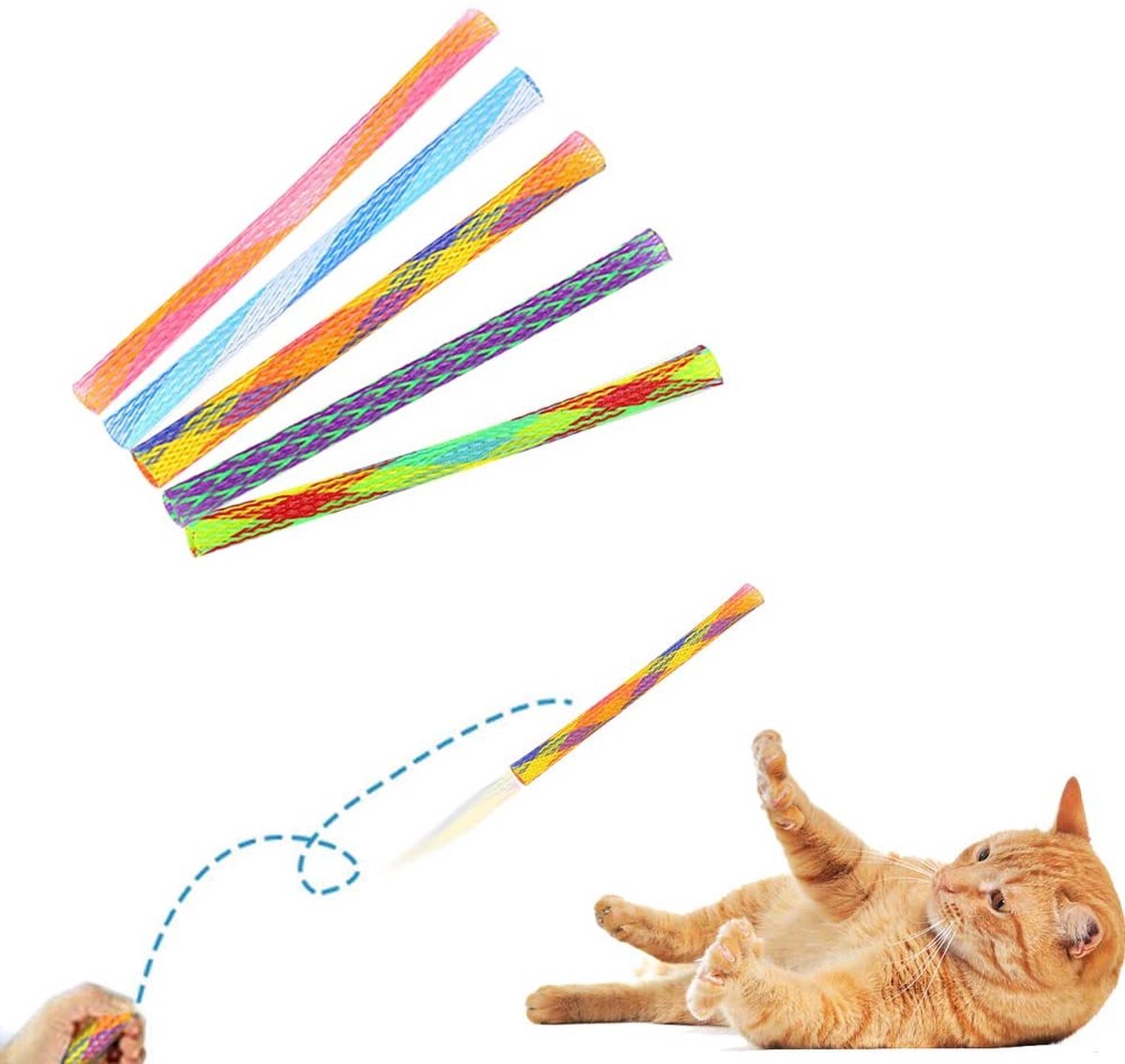 Merkloos Katten Boinks Springveren (10 Stuks) - Kattenspeelgoed – Kattenspeeltjes - Speelgoed Voor Katten Veertjes - Kitten Speeltjes Springveertjes – Kattenveertjes - Kat Speeltje Springveer | Diverse Kleuren