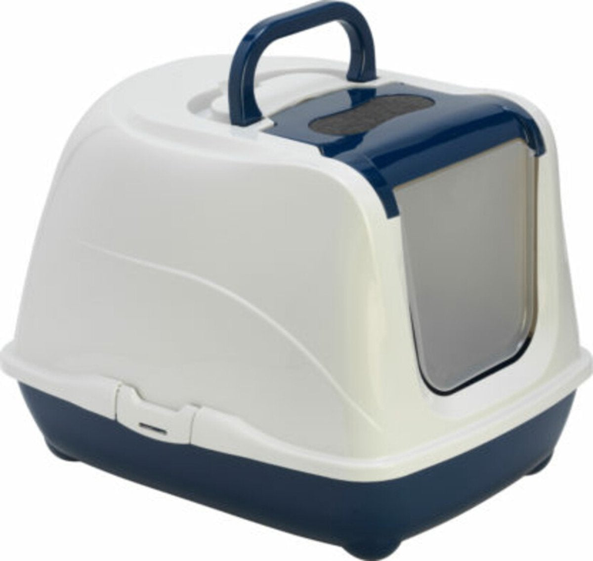  Moderna - Kattenbak - Flip Cat Jumbo - Donkerblauw/wit - 41,0x43,9x57,6 Cm