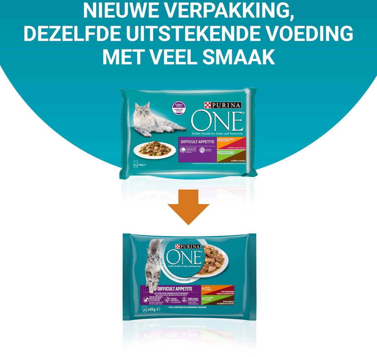  Purina ONE Difficult Appitite Kip - Kattenvoer - 48 X 85g