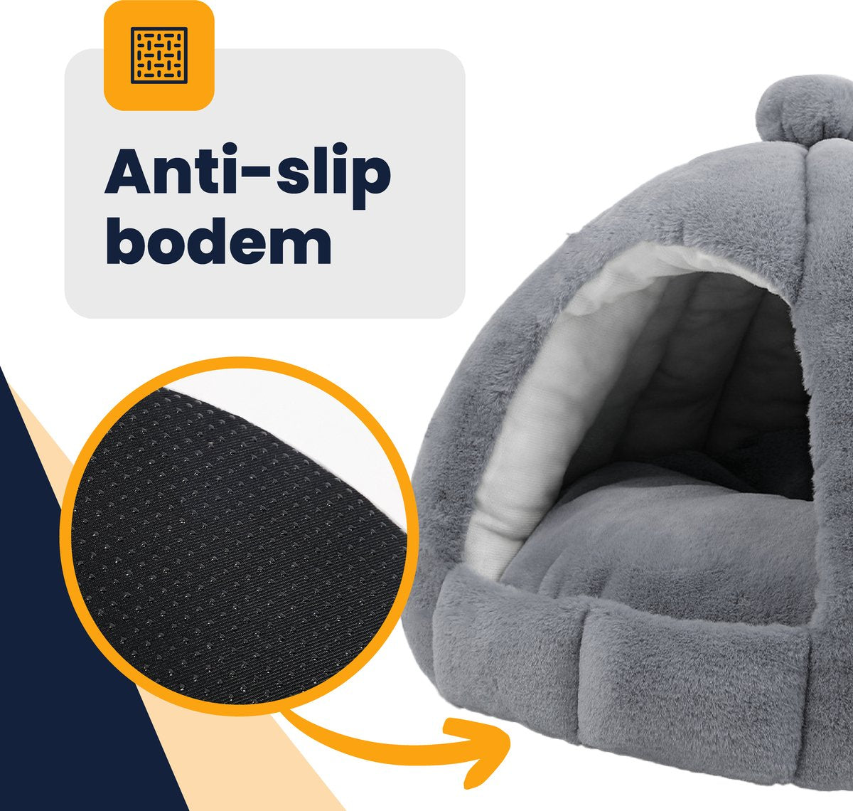  MIRO Katten Huis - Kattenhuizen - Kattenhok - Kattenmand - Dierenhuis - Extra Zacht - Grijs
